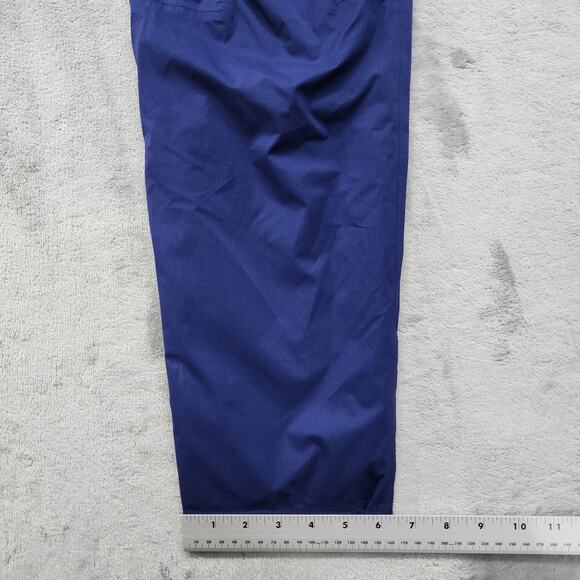 Nike Pants Womens XS Blue Yellow Pull On Drawstring Zip Hem Nylon Running Gym - Picture 13 of 14